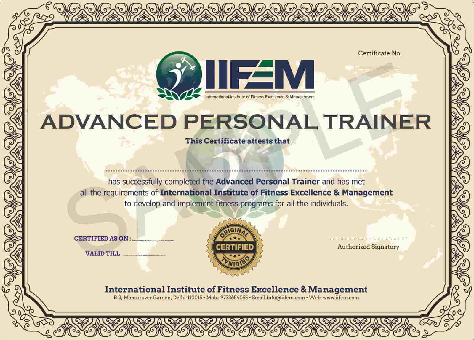 IIFEM Certificate